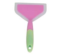 Generic Wide Silicone Cooking Spatula with Two-Color Design for Kitchen Gadgets, Non-Stick Frying Shovel for Pancakes, Meat, Beef - 10x4.7in (Purple Shovel Head)