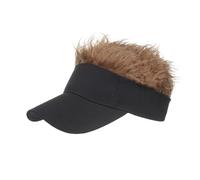 Generic Wig Baseball Cap Funny Wig SunVisor Hat Short Fake Hair Cap for Men Adults Bald People