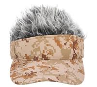 Generic Wig Baseball Cap with Decorative Hair for Men and Women Lightweight Portable Sun Blocking Peaked Hat One Fits for Outdoor Sports Like Golf Tennis Hiking and Fishing