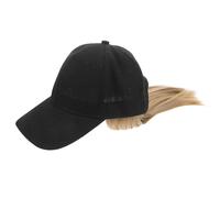 Generic Wig Hat for Women One-piece Straight Hair Extension Baseball Cap Peaked Hat with Attached Hairpiece Casual Travel Party Headdress