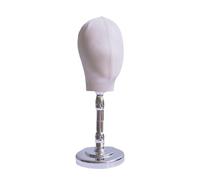 Generic Wigs Stand,Wigs Holder,Wig Holder,Multifunctional with Stand,Hat Stand,Mannequin Head for Wigs for Personal Use,Hair Braiding, beige, silvery higher base