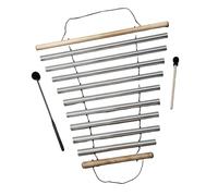 Generic Wind Chime Meditation Chime Handbell Chime Rod Metal Resonator Made of Metal with A Calming Sound for Music Lessons, Silver