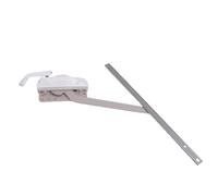 Generic Window Crank Replacement, Right Hand Single Arm Casement Operator with White Cover, Folding Handle for PVC Wood Aluminum Window, Zinc Alloy Hardened Steel