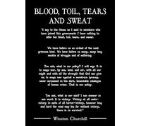 Generic Winston Churchill Speech Art Print, Size A4, Unframed, Matte Finish, Indoor Use, Wall Mount, Classic Style, Political Theme