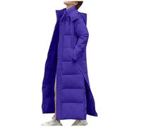 Generic Winter Coats For Women UK Clearance Maxi Long Hooded Puffer Quilted Parka Coat Warm Winter Jacket Elegant Long Sleeve Down Longline Padded Puffer Coat Cardigans
