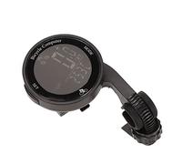 Generic Wireless Bike Computer Backlight Design Cycling Speedometer Thermometer Clock for Off Road Vehicles (White Character Black Back)