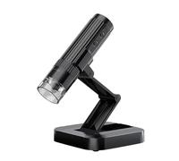 Generic Wireless Digital Microscope 50X-1000X Handheld Portable Microscope with 1080P Resolution, for Jewelry Appraisal Scientific Experiments, ABS Material (Black)