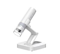 Generic Wireless Digital Microscope 50X-1000X Handheld Portable Microscope with 1080P Resolution, for Jewelry Appraisal Scientific Experiments, ABS Material (White)