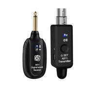 Generic Wireless Guitar Wireless, Transmitter Receiver Microphone XLR Zero Loss 24bit 48KHz 2.4GHz Frequency 100ft Range 10H Battery for Guitar Bass