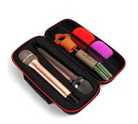 Generic Wireless Microphone Case: Hard EVA Case for Handheld Microphone Dual Mic Bag Microphone Hard Carrying Travel Case, Black,Red, 30x15cm (24EX7QS277S16N2SWM)