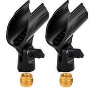 Generic Wireless Microphone Clip Clamp Replacement for Amazon Basics Adjustable Boom Arm Height Microphone Stand with Tripod Base with 5/8" Male to 3/8" Female Screw Adapter, 2 Pack