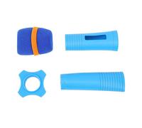 Generic Wireless Microphone Silicone Case Anti Fall Mic Handle Sleeve with Windscreen for Commercial Roadshows, Enhanced Grip, Simple Installation, Compatible with Most Mics (Blue)