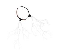 Generic Witch Horn Shaped Hair Hoop White Halloween Party Headband Dark Style Creative Hair Clasp for Costume Photography and Festival Celebration
