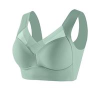 Generic Wmbra Bra UK, Wmbra Posture Correcting Bra Summer Wireless Push-Up Comfort Crossover Bra, Full Back Cover Plus Size Bra Breathable Non Wired Sport Bra Green Non Wired Bras for Women UK