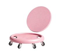Generic Women Abdominal Wheel Core Roller Slider Disc With Six Wheel Stable Base For Deep Core Training Smooth Quiet Glide Ergonomic Handles Knee Support, Pink