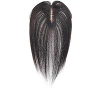 Generic Women Hair Topper, Brown 10 Inch Human Hair Piece, Clip On, Realistic Look by T-Shaped Base, Easy Clip Application for Seamless Style