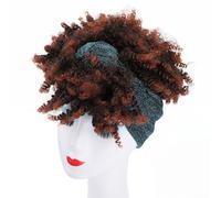 generic Women Headband Wig Blue Band Short Curly Artificial Hair for Daily Life Party Cosplay Celebrations