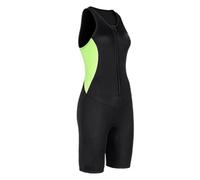 Generic Womens 2MM Front Zip Sleeveless Shorty Wetsuit for Diving Swimming Surfing - Thermal Protection for Adults - Neoprene Black (L)