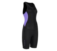 Generic Womens 2MM Sleeveless Wetsuit Front Zip Diving Suit for Snorkeling Swimming Surfing Neoprene Shorty for Water Sports (M)