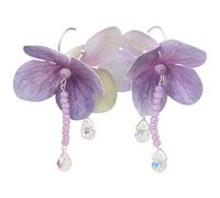Generic Women'S 925 Silver Needle Earrings, Lightweight Hydrangea Flower Drop, Tassel Dangle Vacation Earrings