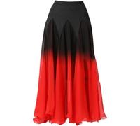 Generic Women's Adult Dance Skirt - Red, XL, Gradient, Polyester, Spring/Summer, Formal, Cultural, Traditional, Mid Rise, Maxi, Drawstring Closure, Hand Wash, Adult Women, Dancers, Female, 3939489031