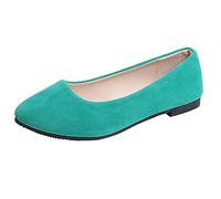 Generic Women's Ballet Flat, Mint Green, Size 5 UK, Casual, Comfort, Work, Sports, Party, Wedding, Slip-On, Flat Heel, Pointed Toe, Leather Lining, Ballet, Nurse, Teacher, Mother, Everyday Use