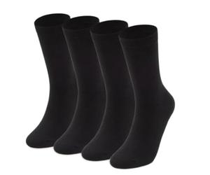Generic Women's Black Calf Socks 4-7, 6 Pack, Cotton, Polyester, Moisture Wicking, Running, Yoga, Walking, Sports, Casual