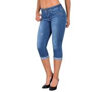 Generic Women's Capri Pants - Light Blue, Size 3/4, High Rise, Fitted, Non-Stretchable Linen, Pull On, Flat Front, 1 Pocket, Unisex-Adults, Pants