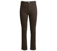 Generic Women's Casual Solid Color Low Waist Stretch Jeans Loose Jeans Women's Pants Straight Pants Womens Long Pants Jeans For Women Uk Plus Size Jeans Women's 2024 (Brown, L)