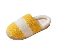 Generic Women's Comfort Slippers, Yellow, Size 7, Wide Fitting, Closed Toe, Extra Wide, Swollen Feet, Ladies, Durable, Home, Hotel Guest, Mule Slippers