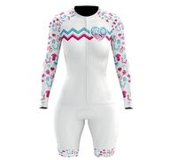Generic Women's Cycling Jersey Set Skinsuit One Piece Bike Shirts Bicycle Shorts Triathlon Suit with Gel Padded XS-3XL, 9, Medium