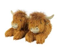 Generic Women's Highland Cow Slippers, Animal Print, Size 5.5 UK, Unisex, No-Skid Sole, Soft & Skin-Friendly, Winter Must-Have, Perfect for Home & Gifts