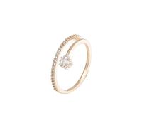 Generic Women's Ring Mother Valentine's Day Gifts Real Gold Electroplating Micro Set Zircon Female Opening Adjustable Simple Fashion Index Finger Jewelry Colorful Resin Rings (Gold, One Size)