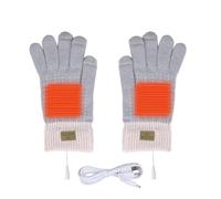 Generic Women's Thermal Heated Gloves, Gray, One Size, Long Sleeve, Heated, Practical/Warmth-focused, Cotton, Polyester, Pullover, Winter, Women, Gloves