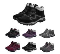 Generic Women's Trekking & Hiking Boots - Waterproof Low Top Ankle Boots - Fur Lining - Slip On - Warm - Arch Support - Snow Boots - Women's Size 5