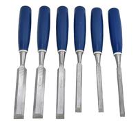 Generic Wood Chisel Set Hardened Steel Chisel Sturdy Handle for Cutting Wood Hand Tools 6 PCS