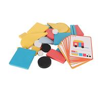 Generic WOOD CONSTRUCTION BLOCKS Insurance Puzzle for Children Color Cognition for Children for 36 Months