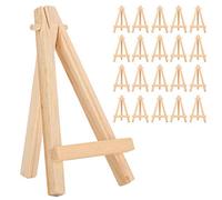 Generic Wood Easel Sturdy Pine Foldable A-Frame Display Stand for 15 X 10cm Canvas Painting, 20pcs Mini Easel for Art Parties