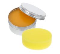 Generic Wood Floor Wax Furniture Wax Polish with Beeswax and Sponge Providing Comprehensive Protection and Masking Imperfections, 200g Box for Solid Wood Floors and Wooden Surfaces