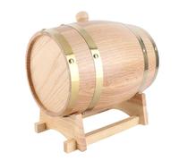Generic Wood Oak Wine Drum Keg, Whiskey Aging Drum for Improving Taste, 3L Capacity Ideal for Serving Guests in Style