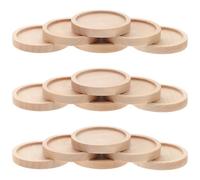 Generic Wood Pendant Trays Khaki for Jewelry Making 20pcs with 35mm Outer Diameter and 30mm Inner Diameter Handmade Materials Suitable for Crafts Making and Resin DIY