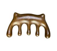 Generic Wood Scalp Massager Scalp Scraping Tool Comfortable Touch Smooth Surface Wide Teeth Comb for Outdoor Use Travel Relaxation