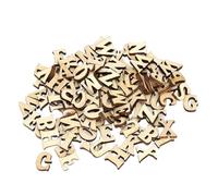 Generic Wooden Alphabet Letters 200PCs DIY Log Letter-Shape Wood Sheet Educational Toy Crafts Decor