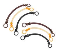 Generic Wooden Bead Bag Handles Creative DIY Accessories 6pcs with Smooth Surface and Comfortable Grip Elegant and Well-Made Purse Making for Weaving Handbags and Handmade Craft Bags
