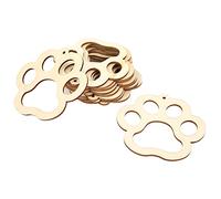 Generic Wooden Bear Pieces Natural Wood Material Decoration for Festivals Craft Blocks 30Pcs for Christmas Tree Garden Fence