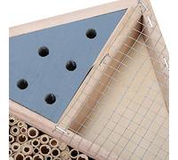 Generic Wooden Bee House, Charming for Your Garden, Nesting Bees Welcome, Natural Wood Material, 35x25.5x3.6cm, 1 Piece