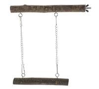 Generic Wooden Bird Swing for Small Birds and Parakeets, Bite Resistant Wood Material with Hanging Parrot Perch, Designed to Increase Pet's Activity Space and Provide Fun Play Stand