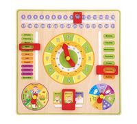 Generic Wooden Busy Board, Educational Board for Kids, Teach Time & Seasons, Includes 1 X Wooden Clock Toy
