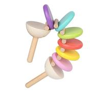 Generic Wooden Castanets Hand Clappers Music Enlightenment Education Kids Percussion Instruments Rhythm Toy for Birthday Easter