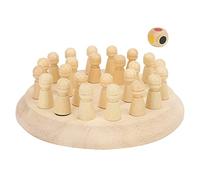Generic Wooden Chess Toy for Kids Educational Memory Training Game with 24 Chess Pieces and Board for Brain Development